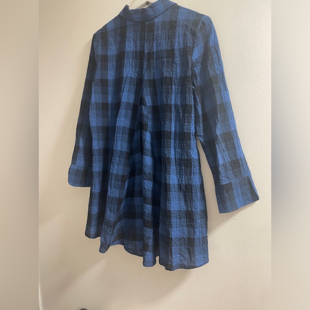 Habitat Blue and Black Checkered Tunic Shirt